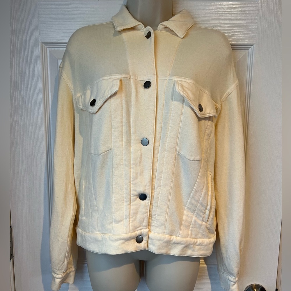 Monrow‎ Supersoft Jacket in Butter Cream Fleece Women’s Size XS NWOT